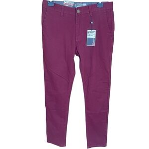 Micros Denim Jeans Burgundy